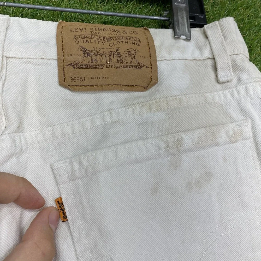 Levis Jean Shorts Mens 32 32x7 Denim Jorts 550 Baggy Loose Orange Tab Skater